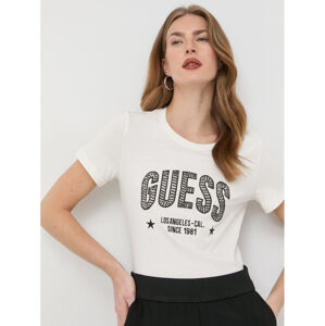 Guess dámské bílé tričko - L (G012)